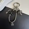 Colgante de hongo estilo Ins, cadena de hueso de serpiente con forma de flor, correa para teléfono, llavero, accesorio para bolsa de cámara CCD para niñas