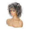 Peluca europea y americana femenina cabello corto rizado cabeza explosiva rollo pequeño peluca negra tocado femenino transfronterizo una generación de cabello