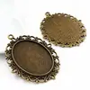 Gema do Tempo 30x 40mm 10g Pingente Base Oval Liga Joias Acessórios Base DIY