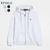 Sudadera de Manga Larga Rl Primavera y Otoño Transfronteriza para Hombre Casual Color Sólido Logo de Caballo Bordado Sudadera Cardigan con Cremallera Ropa para Hombre y Mujer