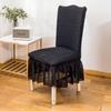 Fábrica de Fundas de Silla Personalizadas Transfronterizas Elásticas de Encaje Cubierta de Silla Totalmente Cubierta Antideslizante Funda de Silla Universal con Falda Antipolvo