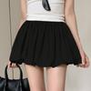 Falda Corta Abullonada con Capullo de Flor Dulce para Mujer Verano Nuevo Estilo Casual Suave Petite A-Line Falda Antiexposición