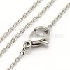 Ropa Personalizada de Fábrica Accesorios de Joyería Cadena de Collar Cadena Plana de Palabra Cadena de Palabra O Colgante con Cadena Cierre de Langosta Colgante