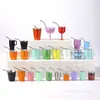 Taza de Mini Coche Transfronteriza Acero Inoxidable 304 Taza Pequeña para Vino Portátil para el Hogar Taza con Popote Conserva el Frío Taza Práctica Taza de Café