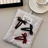 Pinza para el pelo de lazo de terciopelo de alta calidad para mujer, dulce, Año Nuevo, rojo, para flequillo lateral, pelo suelto, clip BB, accesorios para el cabello