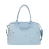Bolsa de Viaje Transfronteriza Nueva de Gran Capacidad Moda Bordado Moño Bolsita de Mano Ligera Yoga Fitness Bolso Cruzado