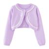Ropa infantil de primavera y otoño transfronteriza, cárdigan de punto para niñas, abrigo, camisa de aire acondicionado para niños pequeños y medianos, chal de verano fino al por mayor