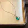 Collar con colgante redondo de circón con incrustaciones de diamantes y encaje, cadena para la clavícula minimalista, joyería de nicho de alta gama para mujer, los más vendidos en Corea y Japón