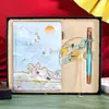 Set de Regalo Exquisito de Año Nuevo Estilo Chino, Cultural y Creativo de Alta Gama, Estilo Tradicional Chino, Personalizado para Negocios Corporativos, Marcapáginas Metálico para Recompensar a Estudiantes