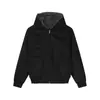 Mtlclothes Roupa Masculina Camurça Casual com Capuz Forrado de Lã Espesso Retro com Zíper Jaqueta Tendência