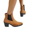 Botas Martin de talla grande europeas y americanas para mujer, otoño e invierno, nuevas de comercio exterior transfronterizo, de punta, tacón grueso, talla 43, botines de ante
