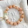 Popular Pulsera de Bodhi de Dunhuang de una Sola Hilo Estilo Vintage Cuentas Pequeñas de Caqui Nuevo Estilo Chino Pulsera de Cuentas de Meditación