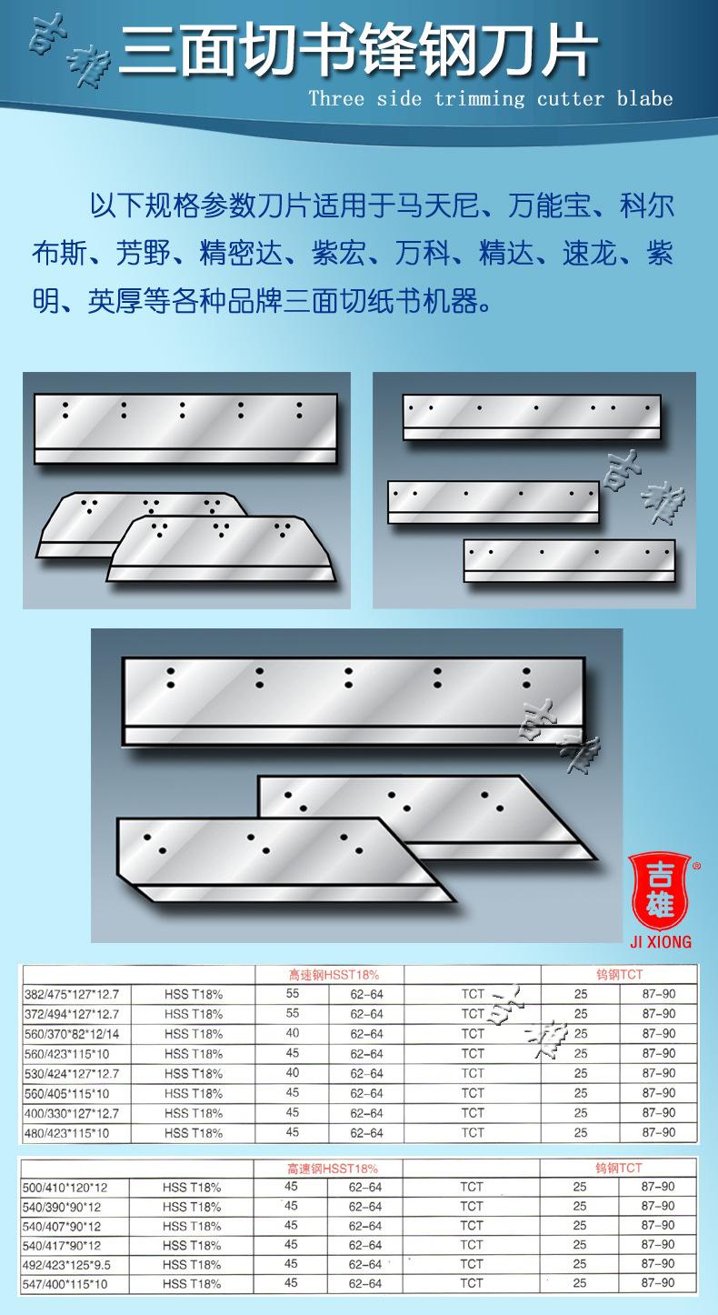 三面切书锋钢刀片-1