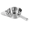 Cucharón Grande de Mezcla Comercial Moldeado de una Pieza con Punta Aguda, Cuchara de Pico de Pato de Acero Inoxidable para Sazonar Comida Frita, Cuchara para Empacar, Herramienta para Freír