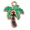 Colgante de Aleación Esmaltada de Palmera de Coco Tropical, Disponible en Cinco Colores, Accesorios para Joyería DIY, Pulsera, Collar, Colgante