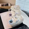 Zapatos Casuales de Suela Suave para Niñas de 6-12 Años Estilo Primavera y Otoño Estilo Princesa Zapatos Blancos Pequeños Velcro Superficie de Cuero Infantil Zapatos Deportivos