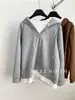 Otoño e Invierno 2024/Suéteres con Capucha de Combinación de Colores de Moda para Mujer, Estilo Coreano, Holgado, Versátil, Rejuvenecedor, Casual, Top de Moda