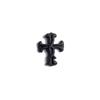 Decoraciones para Uñas con Cruces Personalizadas Marco Hueco Decoraciones para Uñas Estilo Gótico Oscuro Blanco y Negro Mate