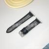 Adecuado para Apple Applewatch 8/7 Generación Correa Vintage de Piel de Vaca Genuina Correa iwatch de Lona Patrón Houndstooth