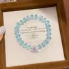 Galáxia Névoa Roxa~Pulseira com Pingente de Flor de Zircônia Gota d'Água Estilo Minimalista Coreano Ins Pulseira Joia de Luxo Leve de Alta Qualidade