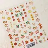 Serie de Pegatinas para Uñas Estilo Año Nuevo como Hierro, con Fuegos Artificiales Lindos en Relieve, Caracteres de la Suerte, Sobres Rojos y Pegatinas Auspiciosas para Uñas