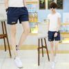 Shorts Finos de Verão com Três Listras Calças Esportivas Masculinas Secagem Rápida Elástico Juventude Casual Solto Moda Calças Três Quartos
