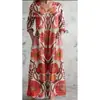26 Amazon Transfronterizo Y2 Verano Nuevo Ropa Femenina Europea y Americana Suelta Moda Vestido Estampado Cuello en V Fábrica de Origen
