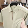 Camisa Polo para Hombre Estilo Nuevo para Personas de Mediana Edad, Camiseta Versátil, Verano 2026 Transpirable de Negocios Ligeramente Elástica Cuello Camisero Manga Corta Casual al por Mayor