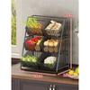 Cesta de Armazenamento de Vegetais para Cozinha Cesta de Armazenamento de Frutas para Mesa de Centro Cesta de Armazenamento de Lanches Multicamadas Rack de Armazenamento Dividido de Grande Capacidade