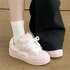 Mocasines Rosa con Punta de Concha para Mujer, Ins2026 Primavera/Verano Versátiles Estudiante Casual Retro Deportivas