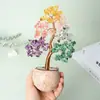 Adorno de Árbol de la Vida de Cristal Natural de Siete Colores Adorno Creativo Atracción de Riqueza Árbol del Dinero Decoración de Entrada del Hogar Venta al por Mayor