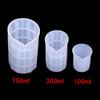 Proporção de Mistura de Cola de Cristal DIY com Copo Medidor de Silicone Molde de Silicone 100ml Reutilizável