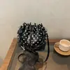 Moda Estilo Coreano Bolso Cubo con Cordón para Mujer 2026 Verano Nuevo Bolso de Hombro Cruzado Nube Bolso de Mano Simple de Nicho
