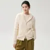 Nuevo cárdigan de cachemir para mujer Otoño 2026 con capucha, cordón y doble cremallera, chaqueta de punto