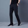 Calças casuais masculinas de seda gelada de verão, calças masculinas de secagem rápida, calças de moletom slim coreanas para jovens, calças esportivas masculinas da moda