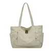 Bolsa de mano tipo tote simple estilo coreano para mujer, gran capacidad, un solo hombro, bolsa para ir al trabajo, bolsa de compras para estudiantes, bolsa de clase para estudiantes