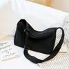 Bolso bandolera minimalista de color sólido mate para estudiantes universitarios (unisexo) bolso de hombro versátil para el día a día, de tacto casual y relajado
