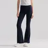 Pantalones de yoga acampanados para mujer, de cintura alta, levanta glúteos, sin costuras, control de abdomen, pantalones deportivos ligeramente acampanados, pantalones para fitness y Pilates, pantalones adelgazantes