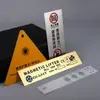 Procesamiento de serigrafía estampado de letreros metálicos placa de identificación de acero inoxidable maquinaria y equipo personalizados consejos de seguridad contra la corrosión placa de aluminio