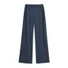 Pantalones elegantes de pierna ancha, corte holgado con cintura en V, casuales y relajados para estar en casa, diseño de pierna recta, pantalones deportivos que ciñen la cintura