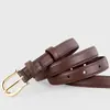 Cinto de Couro Genuíno Novo Estilo para Mulheres, Simples Versátil Fivela de Pino Cinto Fino, Cinto para Marcar a Cintura para Calças, Adequado para Calças Sociais, Atacado em Estoque