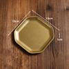Plato Rectangular Vintage Dorado de Acero Inoxidable Plato Viejo para Barbacoa Plato Estilo Industrial Plato para Hot Pot Bandeja Vajilla para Barbacoa