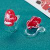 Pendientes navideños de nicho lindos pendientes de resina para perforación de oreja nuevos pendientes pequeños simples elegantes de moda para mujeres