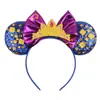 Faixa de Cabelo de Aniversário da Amazon Laço de Lantejoulas para Menina Faixa de Cabelo Tema Frozen Acessórios de Cabelo para Crianças
