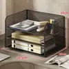 Porta-Arquivos, Grande Capacidade, Porta-Canetas Multicamadas, Organizador Decorativo, Mesa de Estudante, Porta-Armazenamento Multifuncional para Livros e Provas