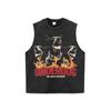 Camiseta de manga corta con estampado de dóberman vintage de estilo europeo y americano, unisex, holgada, de gran tamaño, estilo urbano, a la moda, para verano