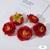 Accesorios de Camelia de Rocío Artificial Transfronterizos DIY Hechos a Mano Flores de Seda Decoración de Boda con Gotas de Rocío Materiales de Flores con Flores