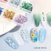 Arte de Uñas de Vidrio Diamante de Fondo Plano Pedrería Perla de Fondo Plano AB Color Mágico Diamante de Fondo Cónico Adhesivo para Uñas Joyería Decoración de Arte de Uñas