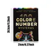 Misterios Transfronterizos de 100 Colores por Número Libro de Colorear Digital para Adultos Alta Definición En Stock