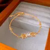 Pulseira retrátil de zircônia oca íris de segunda mão, luxo leve, pulseira requintada de alta qualidade, joias de designer atacado